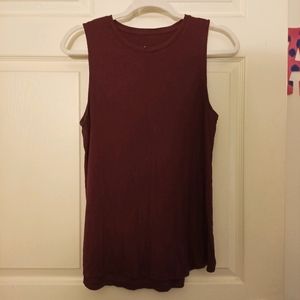 Sleeveless Maroon Shirt